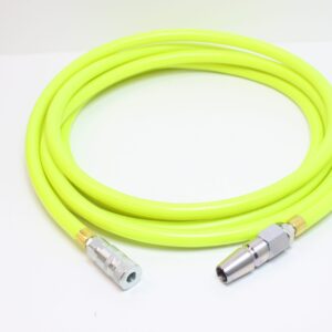 5 Meter HiViz HGV Truck Air Hose Male Suzie Connector To 1/4 Female coupling