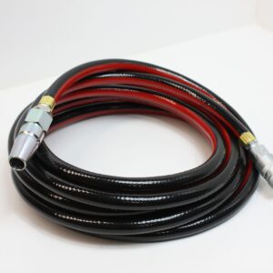 5 Meter Black HGV Truck Air Hose Male Suzie Connector To 1/4 Female Coupling