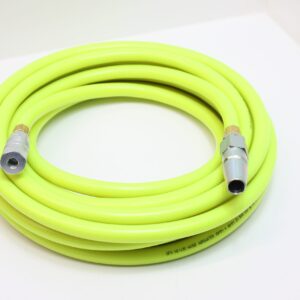 10 Metre HiViz HGV Air Hose Male Suzie Connector To 1/4 Female Coupling