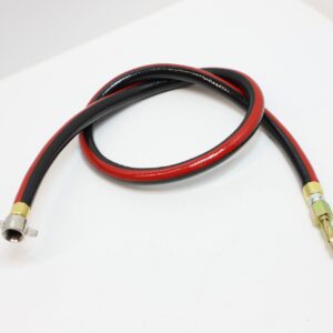 1 Metre Black Air Transfer - Test Point Air Inflator Hose To 1/4 Male Fitting