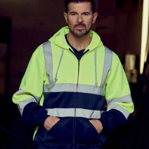 Yoko YK032 Hi-Vis Zip Hoodie